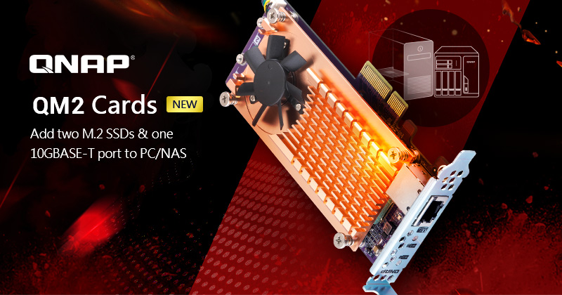 QNAP présente les nouvelles cartes PCIe QM2 pour PC/NAS afin d’ajouter deux emplacements SSD M.2 et un port 10GbE